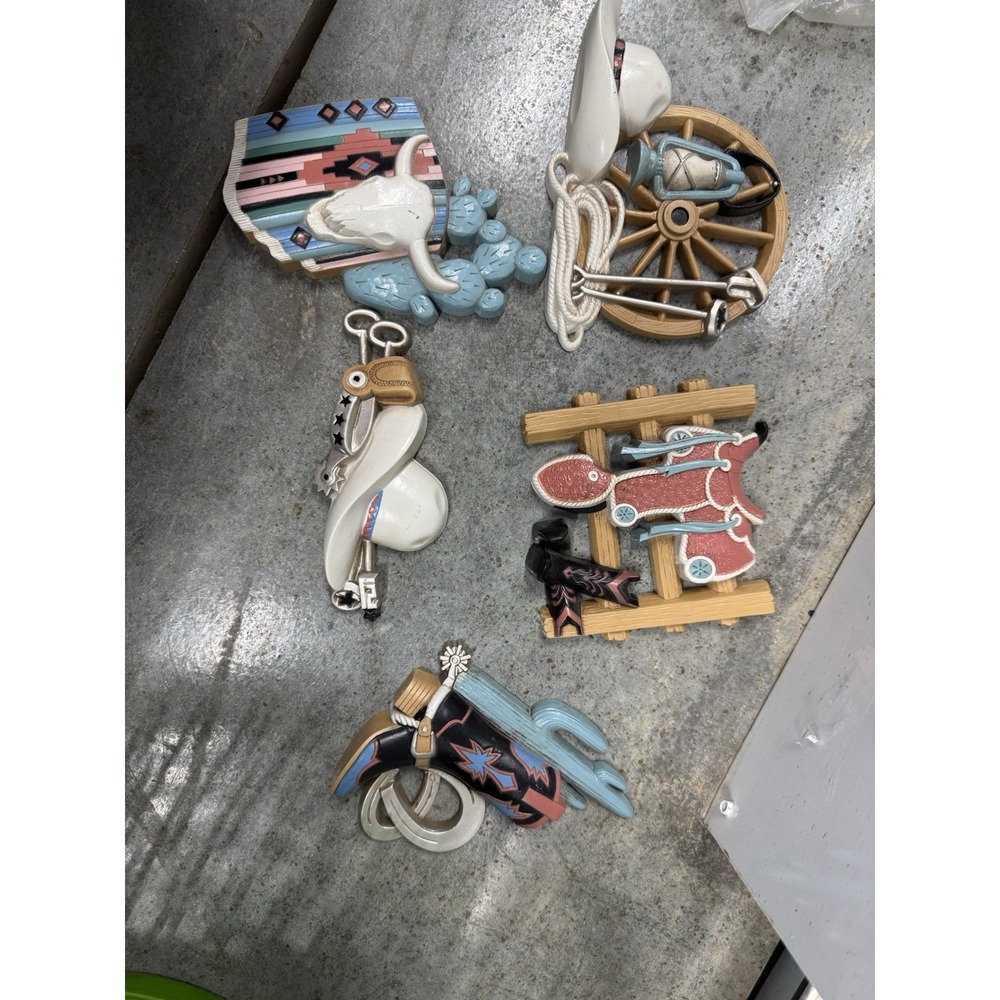 Vintage Burwood Southwest Cowboy‎ Mancave Western Wall Home Interiors Set of 5